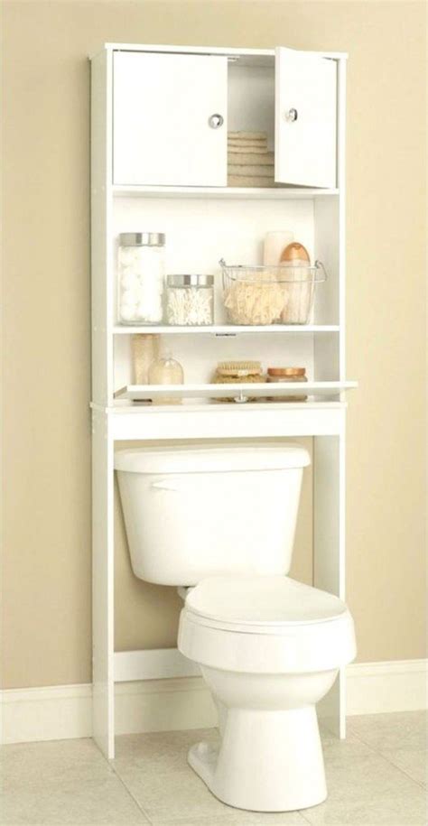 This idea is perfect if you are living alone and don't have too another extraordinary storage for your bathroom. Small bathroom design ideas: bathroom storage over the toilet
