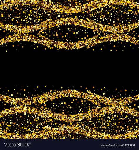 Abstract Gold Glitter Lights Vector Background With Falling Sparkle Du