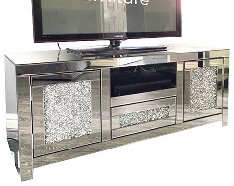 Luxury Mirrored Tv Cabinet Contemporary Entertainment Centers And