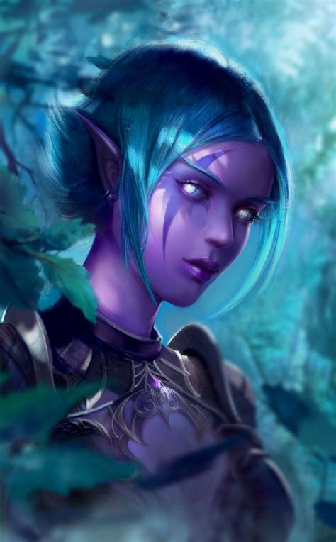 Elf Female World Of Warcraft Night Elves Art Night Elf World Of