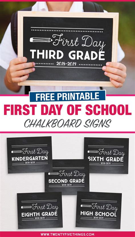 First Day Of School Signs 2023 2024 Free Printables For All Grades Plus