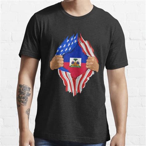 Haitian Blood Inside Me Design Haiti Flag T T Shirt For Sale By