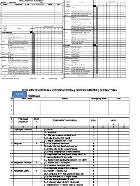 Form Inspeksi Kesehatan Lingkungan Pdf