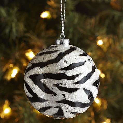 Capiz Zebra Ball Ornament Ball Ornaments Ornament Ts
