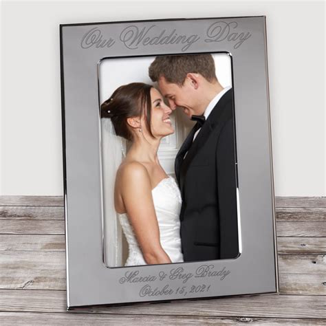 Personalized Silver Wedding Picture Frame Giftsforyounow