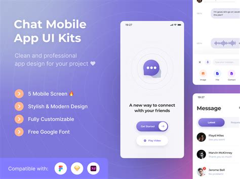 Chat Mobile App Ui Kits Uplabs