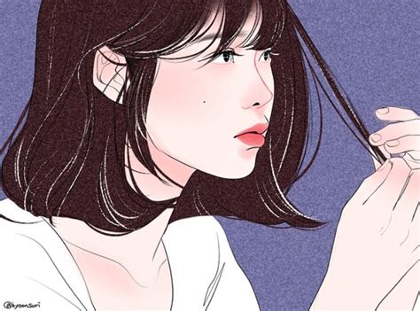 anime aesthetic korean girl drawing largest wallpaper portal genfik gallery