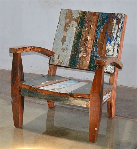Buy A Hand Made Reclaimed Teak Adirondack Style Chair Made
