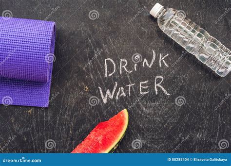 Drink More Water Stay Hydrated Healthy Lifestyle Hydration Stock Photo