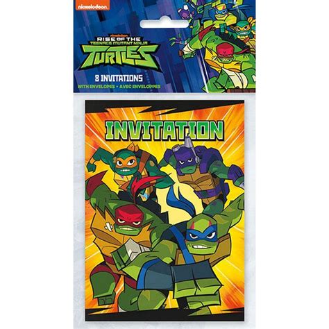 Teenage Mutant Ninja Turtles Invite 8 PartyBell Com Teenage