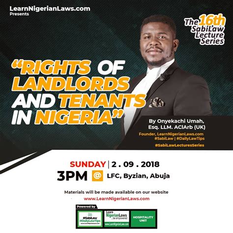 rights of landlords and tenants in nigeria sabilaw