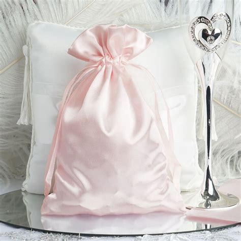 12 Pack 6x9 Blush Pink Satin Favor Bags Party Etsy