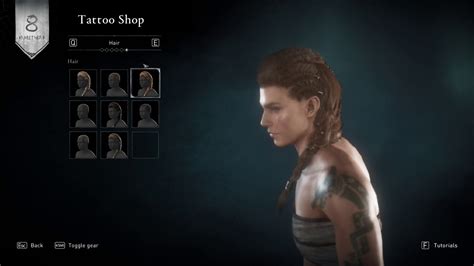 Assassins Creed Valhalla Tattoo Shop Character Customization Options