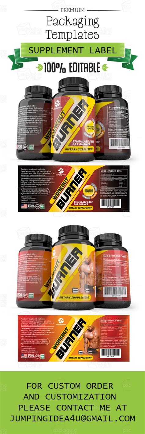Free Supplement Label Ji 01 Packaging Design Company Product