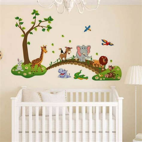 Cartoon Animals Removable Wall Decal Stickers Kids Baby Nursery Room