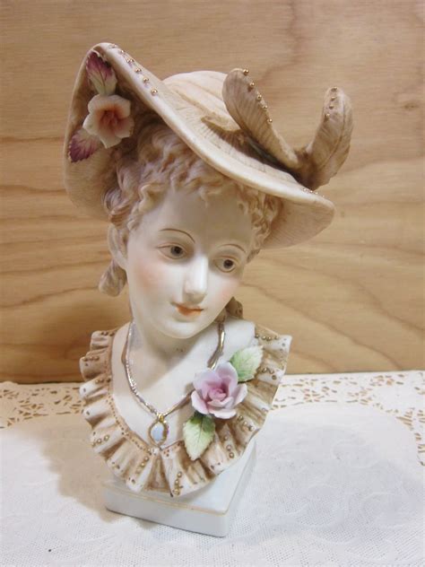 Reserved For Joan Vintage Victorian Lady Head Vase Decorative