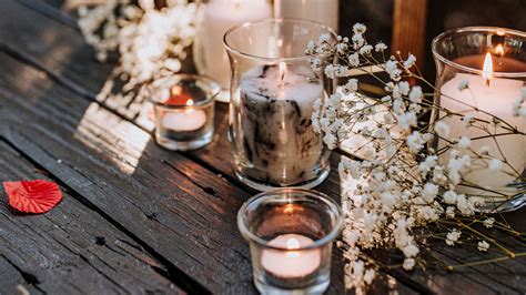Wallpaper Id 6053 Glasses Candles Flowers Table 4k Free Download