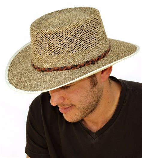 Country Classics Greg Norman Seagrass Straw Hat Ventilated Wide Brim