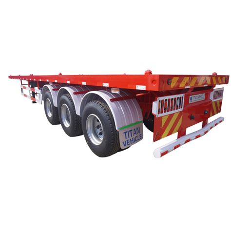 Hot Selling Ft Tri Axle Flatbed Container Trailer For Sale In Mozambique China Flatbed