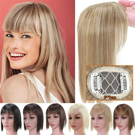 Sego Clip In Hair Extensions Hair Topper For Women With Thin Air Bangs Synthetic Toupee For Loss