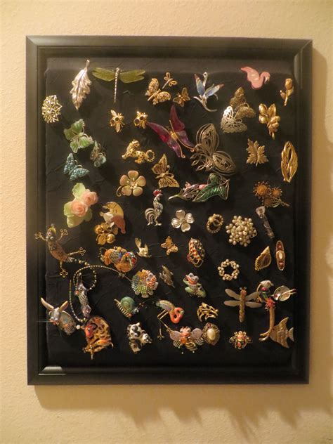 I Made This Display For My Lapel Pins By Upholstering The Backing Of A