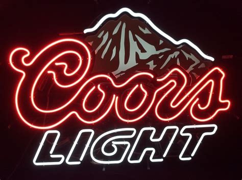 New Coors Light Beer Real Glass Handmade Neon Sign 18x14 Ebay In