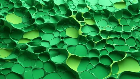 Premium Ai Image Abstract Green Color 3d Voronoi Texture Overlaid