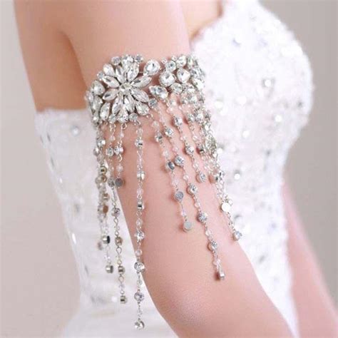 Orazio 6pcs coil upper arm bracelet for women arm cuff open armlets armband jewelry minimalist arm bracelet bangle adjustable. Bridal Rhinestone Ribbon Crystal Dangle Armlet. #2051912 ...