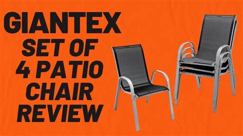 Giantex Set Of 4 Patio Chair Review Youtube