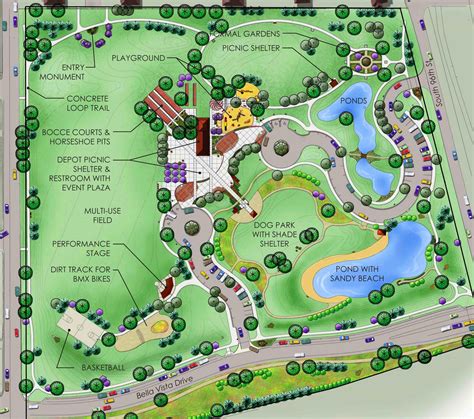 Concept Public Park Design Landscape Architecture