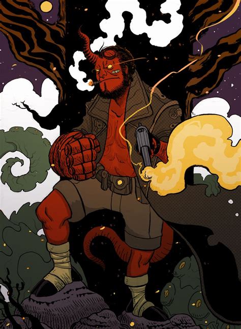 Hellboy Hellboy Darkhorse Comics Fanart Cheshirecatart