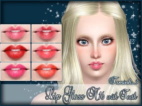The Sims Resource Lip Gloss N16 With Teeth