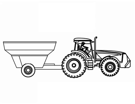 Kolorowanka Traktor I Przyczepa Do Druku I Online