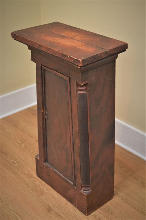 Antique Church Plant Stand With Cabinet River Valley Estate Sales Llc