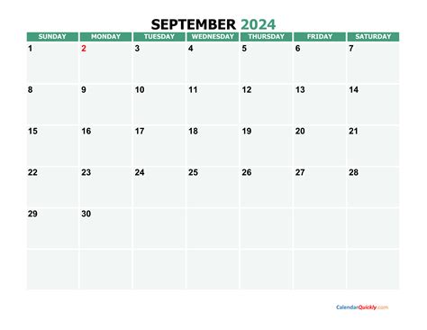 September 2024 Calendars Calendar Quickly