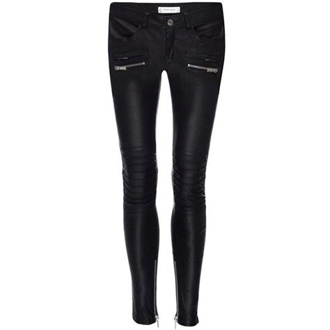 Anine Bing Biker Leather Pants Liked On Polyvore Featuring