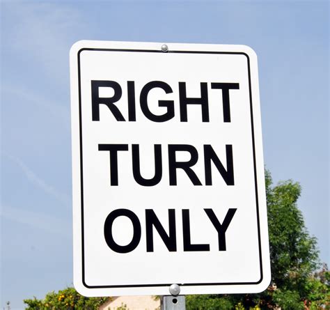 Right Turn Only Sign Free Stock Photo Public Domain Pictures