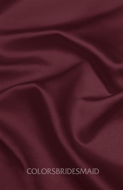 Burgundy Satin Fabric By The Yard Colorsbridesmaid