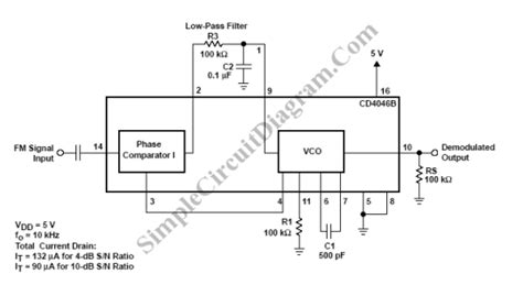 Pll Fm Demodulator Simple Circuit Diagram