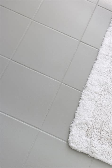 How I Painted Our Bathrooms Ceramic Tile Floors A Simple And Cheap
