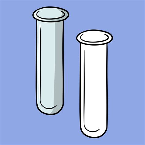 A Set Of Pictures A Glass Empty Test Tube For Research And Experiments