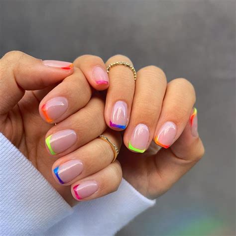 30 Colorful French Tip Manicure Ideas For 2024