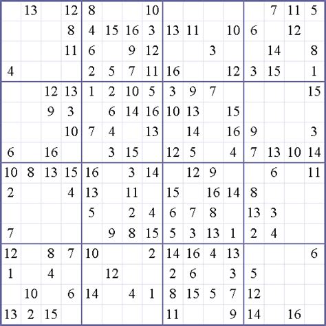 Sudoku 16 X 16 Para Imprimir Andrews Mcmeel Syndication Home