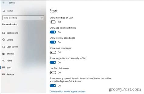 How To Add The Control Panel To The Start Menu In Windows 10