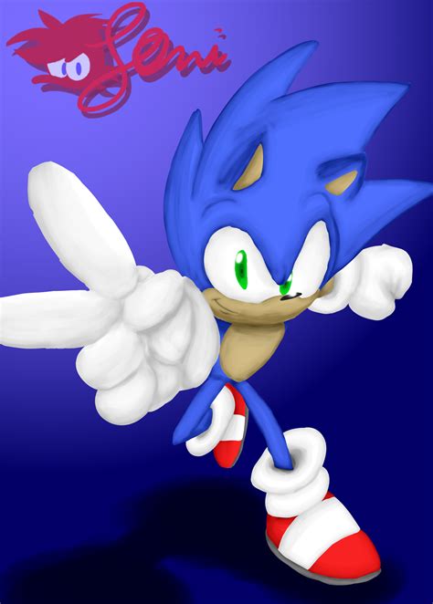 Sonic The Hedgehog Speedpaint By Jluisjoni On Deviantart