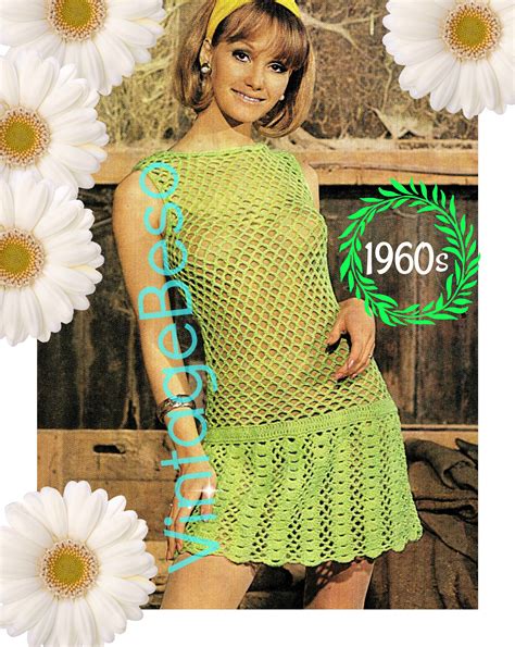 Dress Crochet Pattern • Ladies Green Dress CROCHET ...