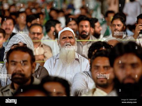 Supporters Of Newly Formed Political Party Allah O Akbar Tehreek Listen The Speech Of Hafiz