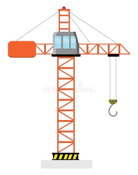 Orange Crane Icon Cartoon Style Stock Vector Illustration Of