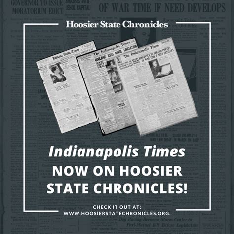 Hoosier State Chronicles Indianas Digital Newspaper Program