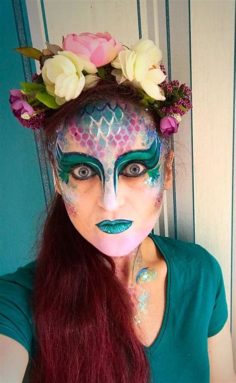 Mermaid Face Painting With Images Extreme Makeup Mermaid Face Paint